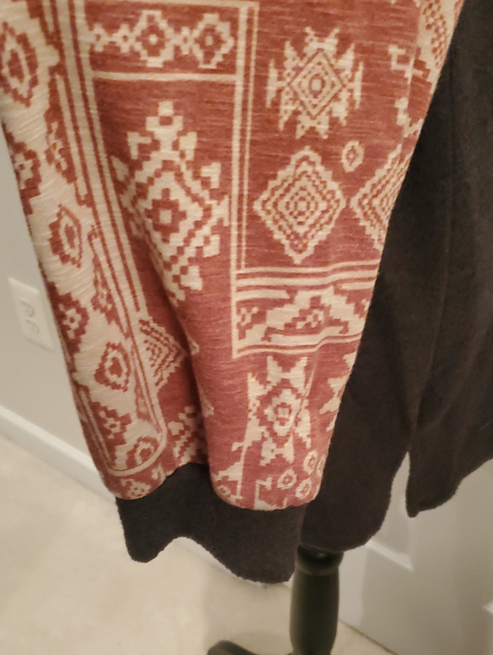 Lovely Melody Brave the Cold Aztec Shacket Tunic Black & Brownish & Cream - Picture 4 of 8